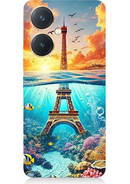 Vivo Y27 Uyumlu Denizaltında Eyfel Hayali Desenli Silikon Kılıf