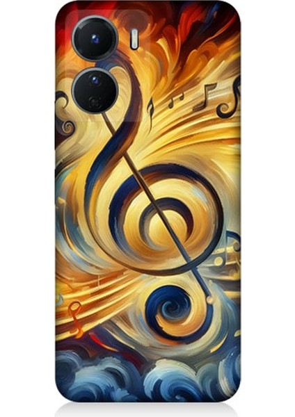 Vivo V16 Uyumlu Müzikte Alevin Gücü Desenli Silikon Kılıf