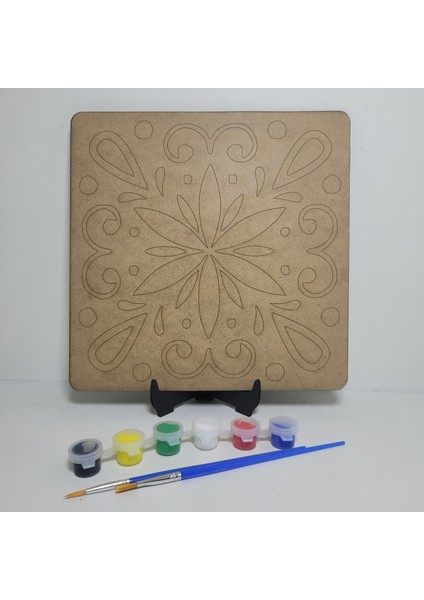 Mandala Boyama Seti- Ahşap Boyama-Model 202-23CM*23CM fırsatları