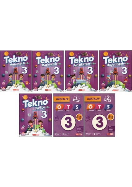 Kırmızı Beyaz 3. Sınıf Tekno Set (7 Kitap)
