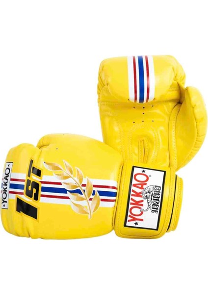 First At The Race Yellow Boks, Kick Boks, Muay Thai Eldiveni