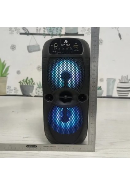 KTX-1526 Büyük Hoparlör Işıklı Bluetooth Hoparlör 4 Inç × 2 85 Db Speaker Radyo-Usb-Tf Giriş modelleri