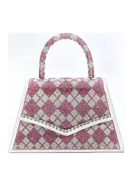 Elmaslar Crossbody Elmas Çantası ile Dolu Niş Kadınların El Yapımı Küçük Kare Çantası (Yurt Dışından)