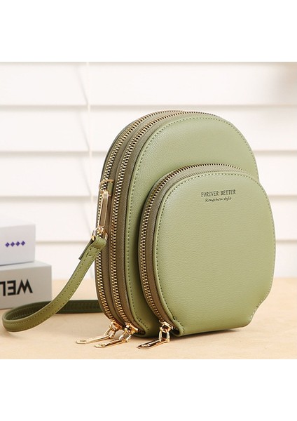 Kadın Omuz Çantası Küçük Crossbody Çanta Pu Kadın Büyük Kapasiteli Cep Telefon Çantası Bayanlar Çanta Hediyesi (Yurt Dışından)