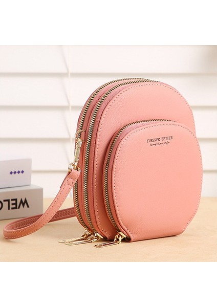 Kadın Omuz Çantası Küçük Crossbody Çanta Pu Kadın Büyük Kapasiteli Cep Telefon Çantası Bayanlar Çanta Hediyesi (Yurt Dışından)