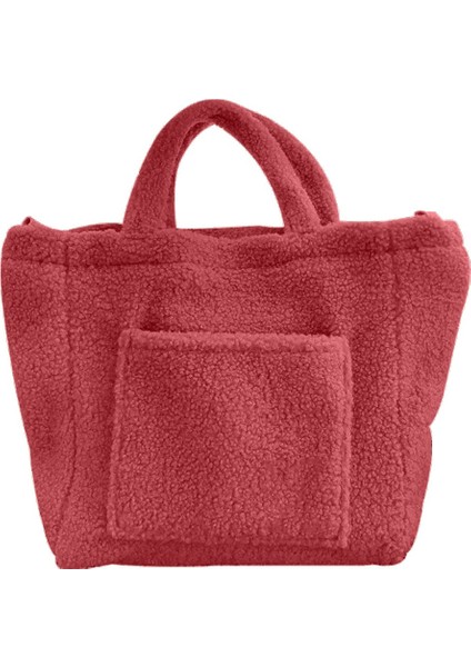 Büyük Peluş Omuz Çantası - Suni Kürk Tote Çanta (Yurt Dışından)