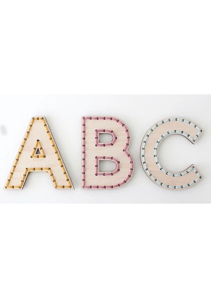 Elite Montessori Bağcık Oyuncağı, Abc Harfleri Lazer Kesimli 1 Adet
