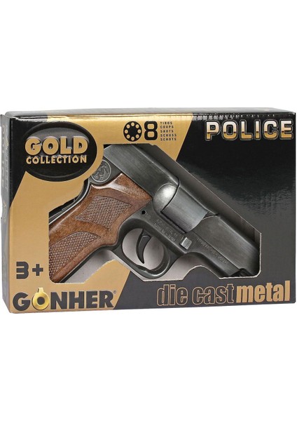 Elite Oyuncak Kapsül Metal Polis Tabancası Gerçek Boyut Gonher Die-Cast Metal Hediyelik Oyuncaklar 1 Adet indirimleri