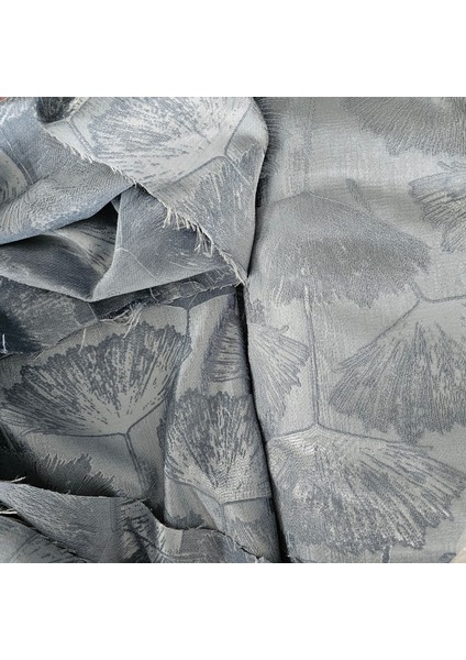 Pikelik Mavi Yaprak Desen Şönil Kumaş