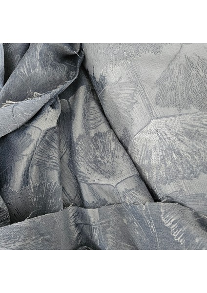 Pikelik Mavi Yaprak Desen Şönil Kumaş modelleri