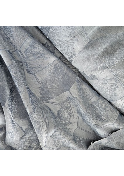 Pikelik Mavi Yaprak Desen Şönil Kumaş fırsatları