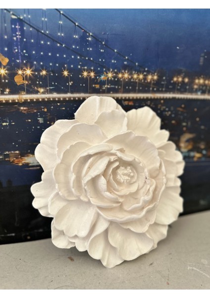 Beyaz Lotus Duvar Masa Çiçek 21CM fiyatları