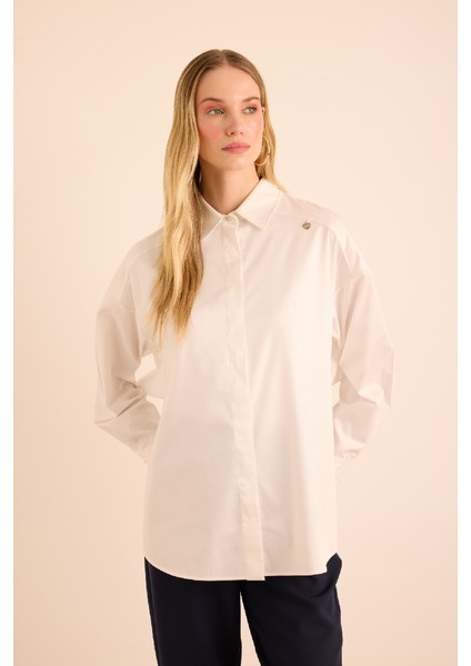 Sırtı Volan Detaylı Cotton Gömlek fiyatları