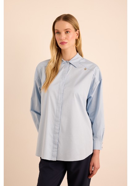 Sırtı Volan Detaylı Cotton Gömlek fiyatları