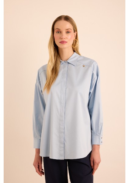 Sırtı Volan Detaylı Cotton Gömlek modelleri