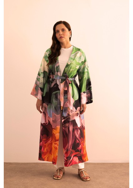 Desenli Kimono