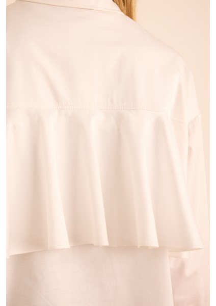 Sırtı Volan Detaylı Cotton Gömlek modelleri