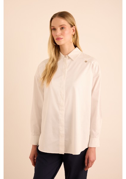Sırtı Volan Detaylı Cotton Gömlek indirimleri