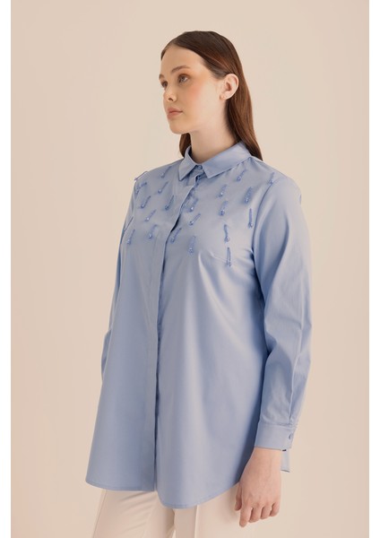 Işlemeli Cotton Gömlek indirimleri