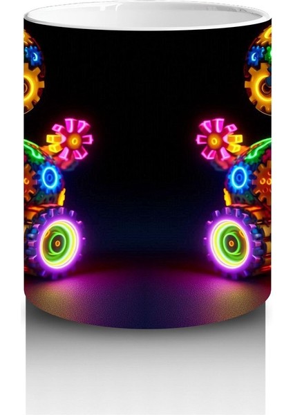 Çocuklara Sütü Sevdiren Renkli Dişli Parçalarla Yapılmış Robot Köpek Desenli Kupa Bardak fiyatları