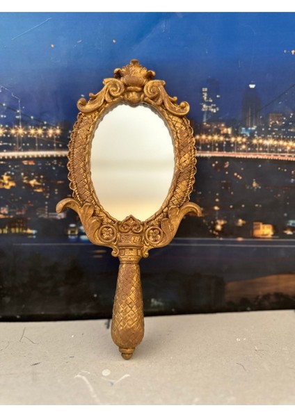 Kahverengi Gold Eskitmeli El Aynası fiyatları