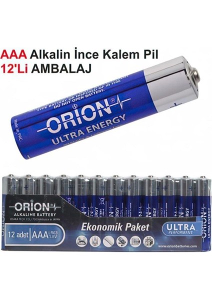 LR03 Aaa Alkalin Ince Kalem Pil 12'li Paket fiyatları