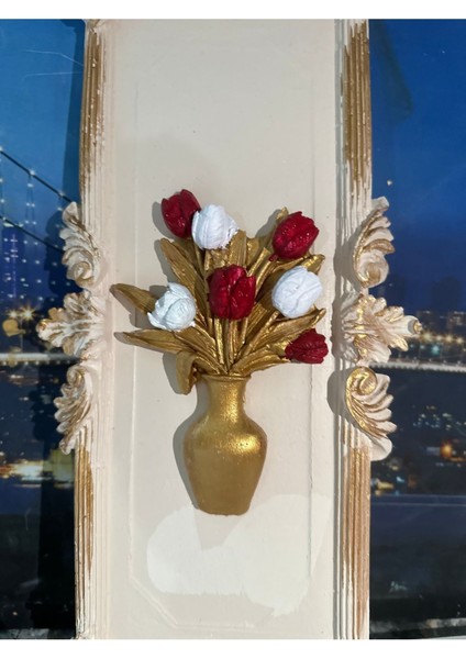 Çiçekli Tablo 3lü Set 45CM