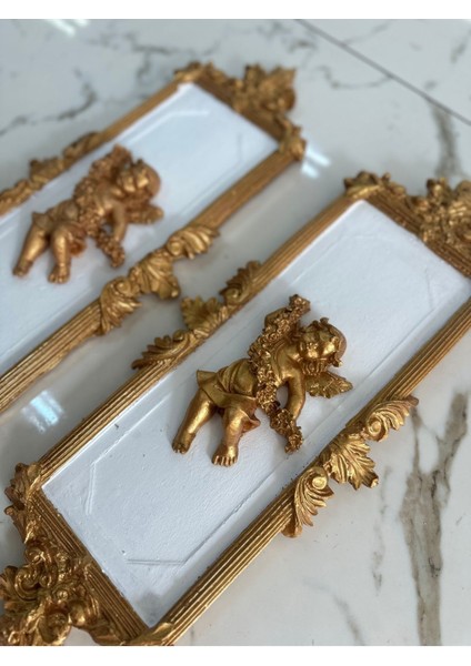 Melekli Tablo 2 Li Dekoratif Duvar Tablosu (46CM)