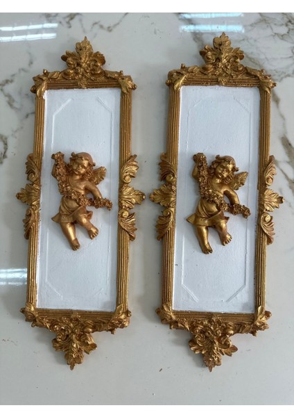 Melekli Tablo 2 Li Dekoratif Duvar Tablosu (46CM) fiyatları