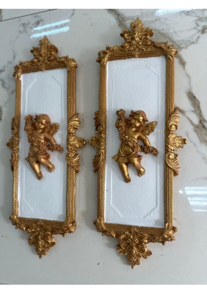 Melekli Tablo 2 Li Dekoratif Duvar Tablosu (46CM) modelleri