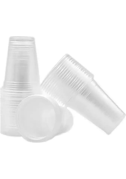 Şeffaf Plastik Bardak - Hafif ve Kullanışlı - 100'LÜ Paket