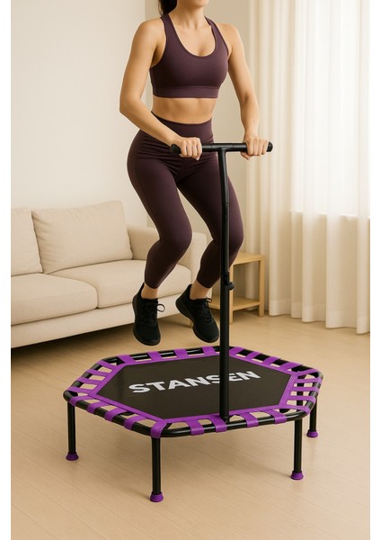 115CM Tutmalı Step Trambolin 45 Inc Katlanır Trambolin