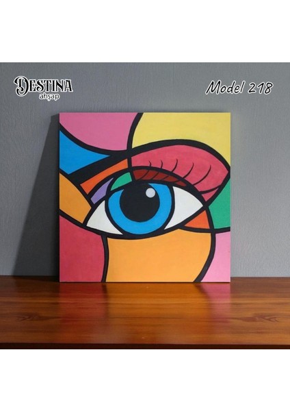 Mandala Boyama Seti-Ahşap Boyama- Model 218-23CM*23CM