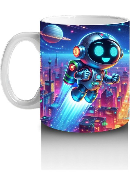 Çocuklara Sütü Sevdiren Geleceğin Robot Astronotu Kupa Bardak