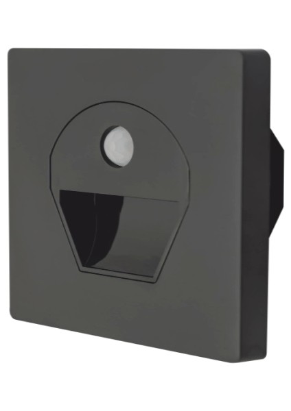 Noas YL69 1522 1W Siyah Kasa Sensörlü Koridor Aydınlatması 3200K Gün Işığı