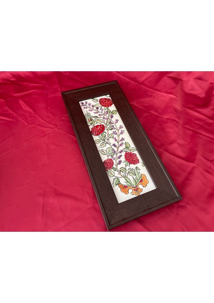 Klasik Desenli El Yapımı Çini Tablo 16x36 cm Çerçeveli fiyatları