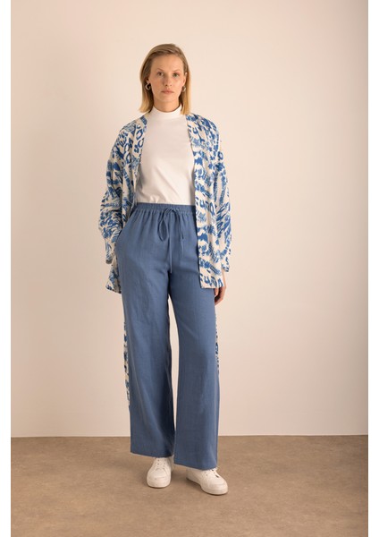 Beli Lastikli Keten Pantolon