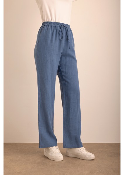 Beli Lastikli Keten Pantolon