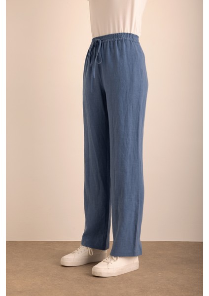 Beli Lastikli Keten Pantolon