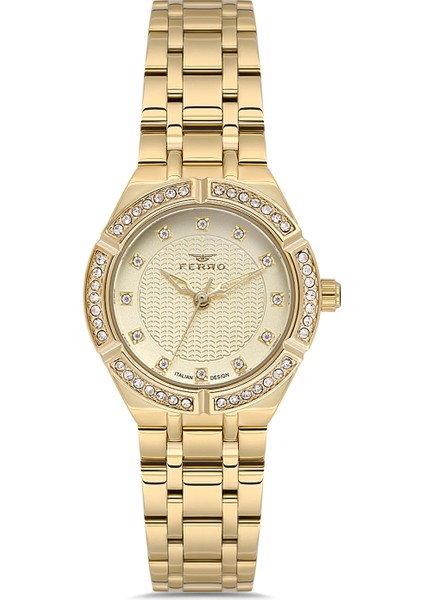 FL21610AWT-B4 Quartz Çelik Altın Rengi 29 mm Kadın Kol Saati