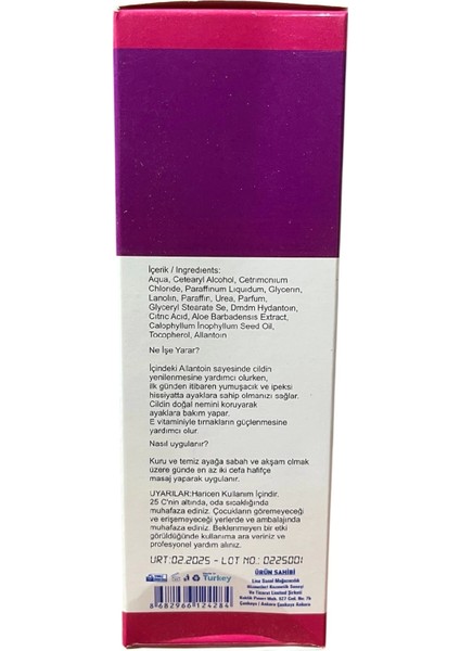 Ayak Bakım Kremi/ Foot Mainterance Cream 100 ml, 1 Adet DVD Lokman Aktar modelleri