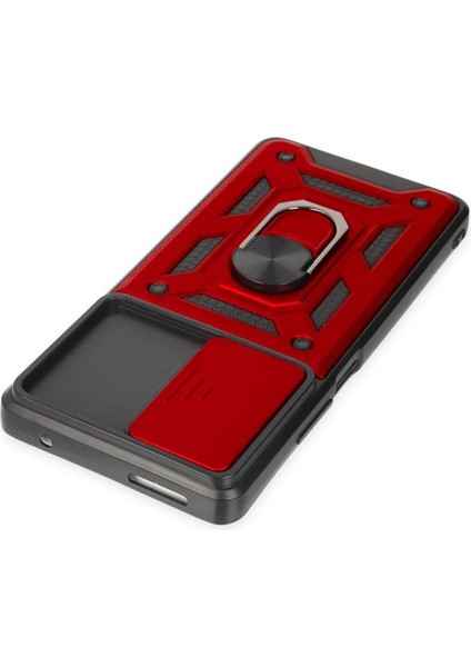 Xiaomi Mi 11T Pro Kılıf Pars Lens Yüzüklü Silikon - Kırmızı fırsatları