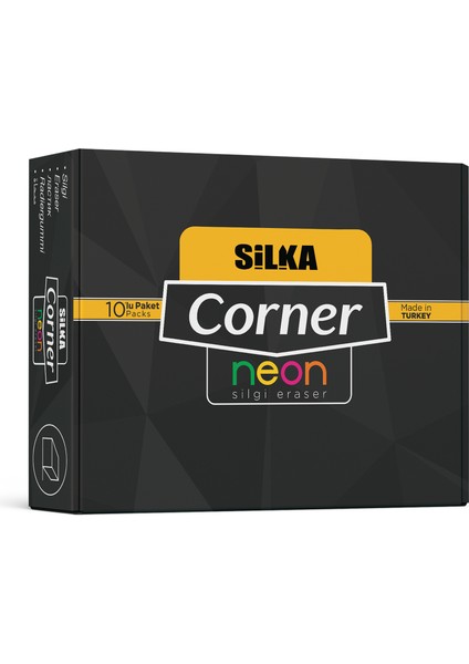 SİLKA CORNER NEON SİLGİ 5 RENK (10'LU - 30'LU KUTU) modelleri