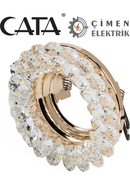 Cata Ct 6596 Papatya Kristal Cam Spot Kasası