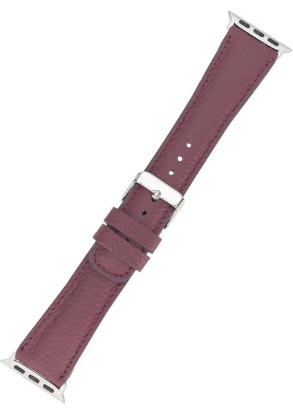 Apple Watch Uyumlu Deri Kordon 42-44-45MM Fl6 Bordo modelleri