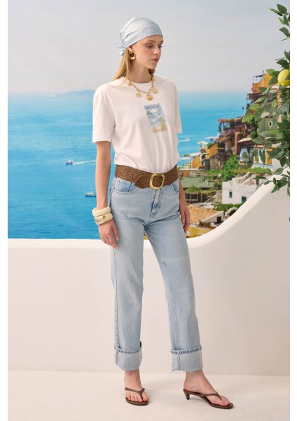 Baskılı Basic Tişört Holiday fiyatları