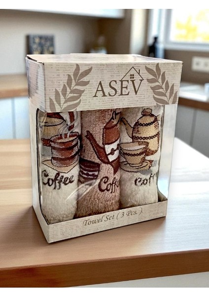 30X50 cm 3lü Mutfak Havlusu | El Havlusu | Yüz Havlusu Seti modelleri