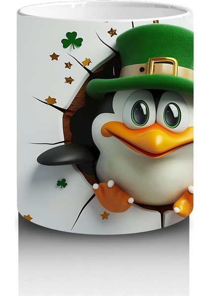 Çocuklara Sütü Sevdiren Şanslı Penguen Kupa Bardak
