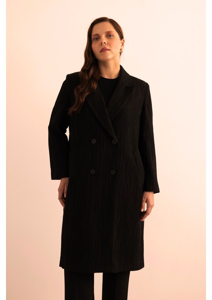 Çizgi Dokulu Tencel Rayon Kumaş Trençkot modelleri