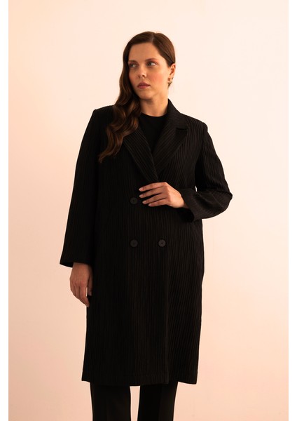Çizgi Dokulu Tencel Rayon Kumaş Trençkot indirimleri